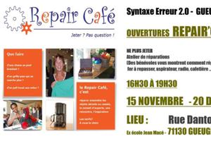 photo REPAIR CAFE avec SYNTAXE ERREUR 2.0 GUEUGNON