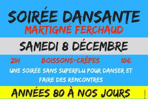 Soirée Dansante samedi 8 décembre , 21h .