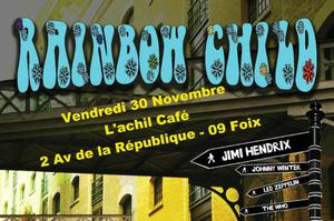 Concert Woodstock à L'aChil Café de Foix avec Rainbow Child