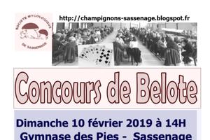 Concours de belote le 10 février 2019 à Sassenage