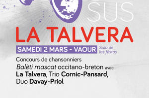 Concours de chansonniers e Balèti mascat occitano-breton avec La Talvera, Trio Cornic-Pansard, Duo Davay-Priol