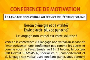 photo Conférence de motivation Le langage non-verbal au service de l'enthousiasme