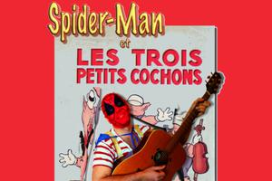 photo Spiderman et les trois petits cochons par la Cie Didascalie Péniche