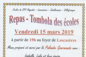 photo Repas Tombola Ecole de Lascazères