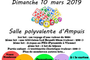 Loto à ampuis 10/03/2019