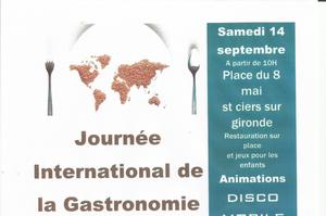 journée international de la gastronomie et spécialité d'AQUITAINE