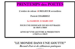 PRINTEMPS DES POETES - DEDICACE D'AUTEUR - Patrick CHARRIEZ