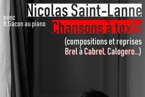 Chansons À Texte Nicolas Saint-Lanne En Concert