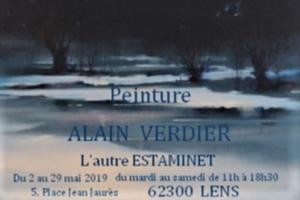 PEINTURE     ALAIN  VERDIER    L'autre ESTAMINET