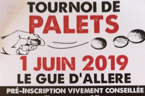 Tournoi de palet le samedi 1 juin dès 14h