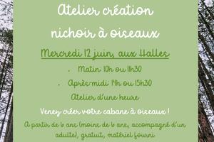 Atelier création nichoir à oiseaux