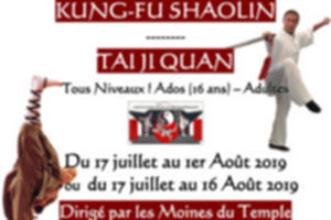 Stage de Taï Ji Quan et Kung Fu Shaolin en Chine