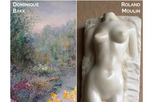 photo Exposition peintures et sculptures D.Bakk et R.Moulin