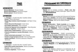 Université occitane de Laguépie (14 stages)
