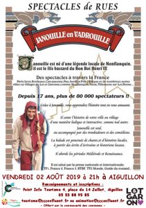 Découvrez Aiguillon en compagnie de Janouille aux flambeaux !