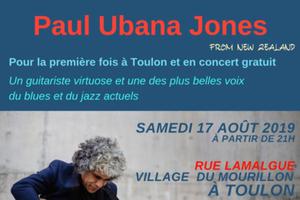 Concert jazz blues gratuit de Paul Ubana Jones à Toulon