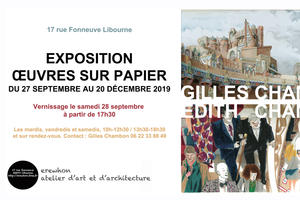 photo Exposition Œuvres sur Papier - Gilles Chambon - Edith Chambon