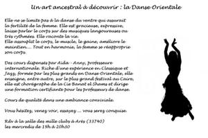 COURS GRATUIT DE DANSE ORIENTALE