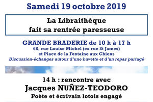 La Libraithèque fait sa rentrée paresseuse ! avec l'écrivain Jacques Nuñez-Teodoro