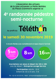 photo randonnée au profit du TELETHON