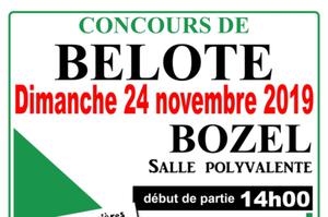 Concours de belote à Bozel