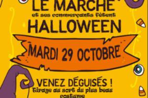 photo Le Marché et ses commerçant fêtent halloween