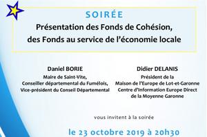 Soirée de présentation des fonds de cohésion européens