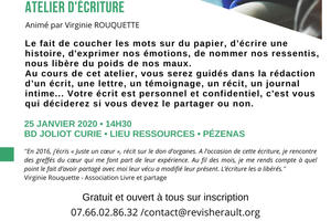 photo Atelier d'écriture gratuit et ouvert à tous