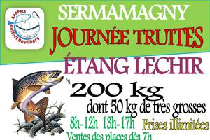 Journée Truites Étang Lechir Sermamagny le 19 AVRIL 2020