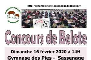 Concours de belote 16 février 2020 à 14H Sassenage