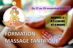 photo Stage Formation Massage Tantrique Module 3 : A 3 Cœurs et 4 Mains
