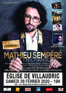 photo Concert exclusif Mathieu Sempéré leader des Stentors