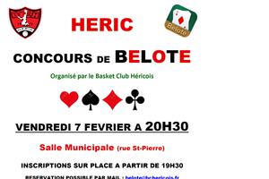 Concours de belote du Basket Club Héricois