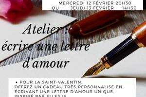 photo atelier: écrire une lettre d'amour