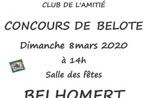 CONCOURS DE BELOTE du CLUB DE L’AMITIÉ