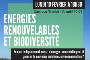 Conférence – Énergies renouvelables et biodiversité