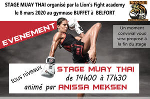 photo Stage Muay Thaï animé par Anissa Meksen