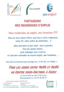 partageons nos recherches d'emploi