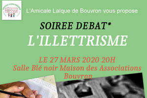 photo soirée conférence/débat sur l'illettrisme