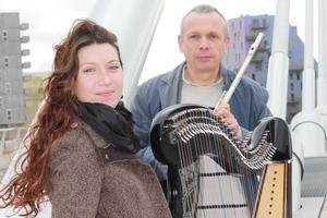 photo Duo LAZULI -Flûte et Harpe celtique-