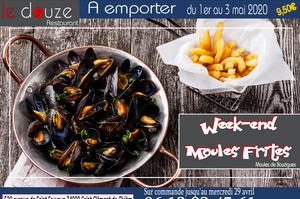 Vente à emporter de moules frites maison!