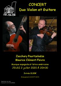3eme concert des jeudis musicaux de Luchon - Violon et Guitare