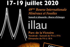 Bourse minéraux fossiles  Millau 17-19 juillet 2020