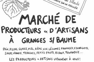 Marché hebdomadaire de producteurs et d'artisans de Granges sur Baume