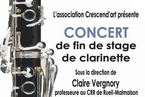 Concert de fin de stage de clarinette