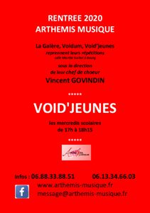 photo Le choeur de jeunes d'Arthémis Musique, VOID'JEUNES, rentrée 2020