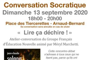 photo CONVERSATION SOCRATIQUE : Lire ça déchire !