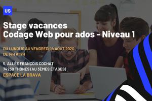 Stage vacances d'été - Apprendre le Codage Web