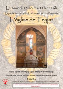 photo visite commentée de l'église de Teyjat