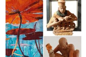 photo Exposition peinture et sculpture par Arielle Rosin et Fred Morice